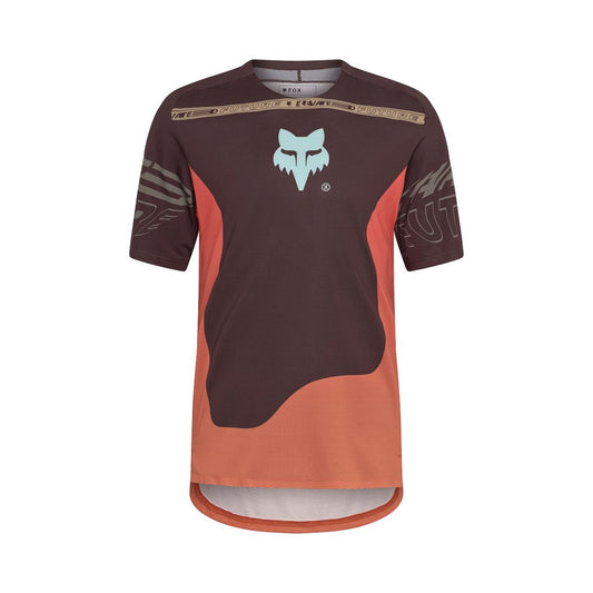 FOX FLEXAIR ELEVATED Κοντομάνικο Jersey με κοντό μανίκι καφέ/πορτοκαλί
