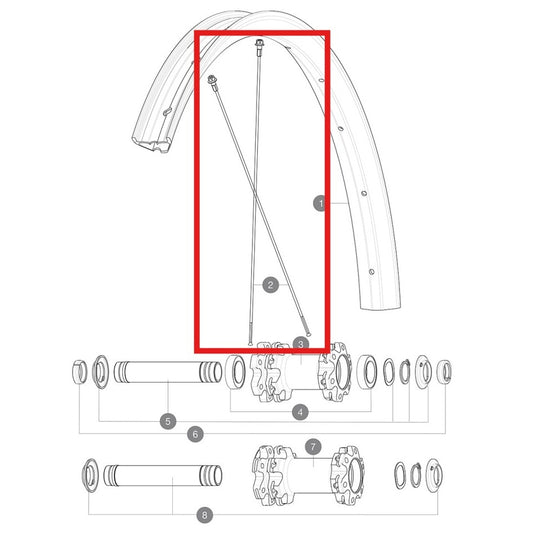 KIT OF 12 MAVIC CROSSONE/CROSSRIDE FTSX/CROSSMAX/XA 27.5" 276MM REAR SPOKES