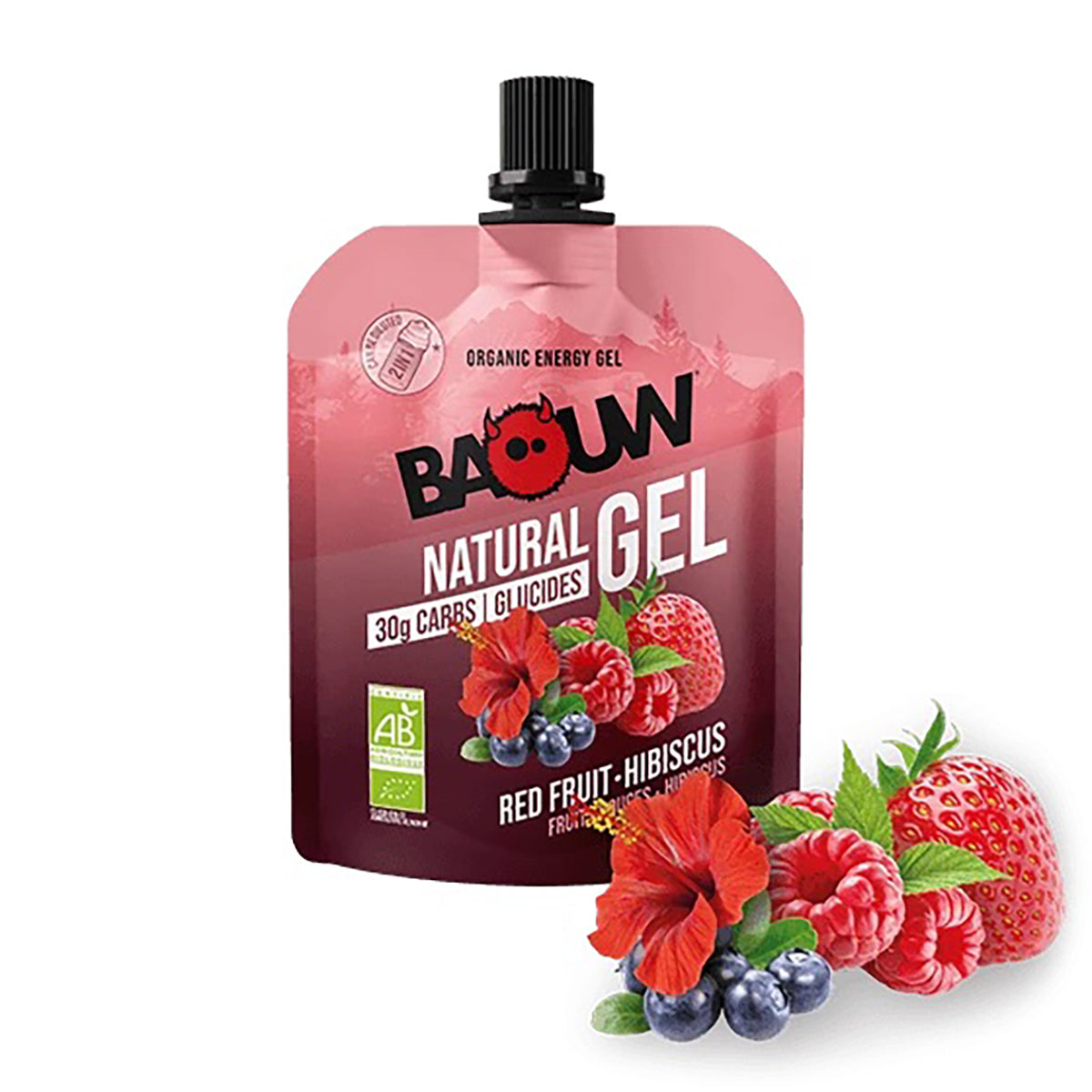BAOUW Organic Energy Gel Κόκκινα Φρούτα-Ιβίσκος (85g)