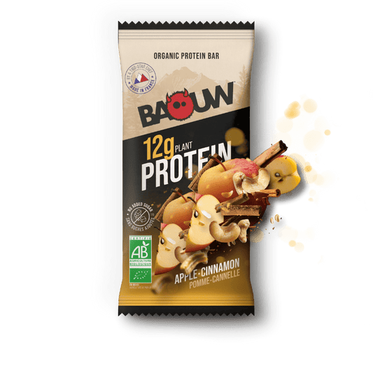 Μπάρα πρωτεΐνης BAOUW ORGANIC EXTRA μήλο/κανέλα (50g)