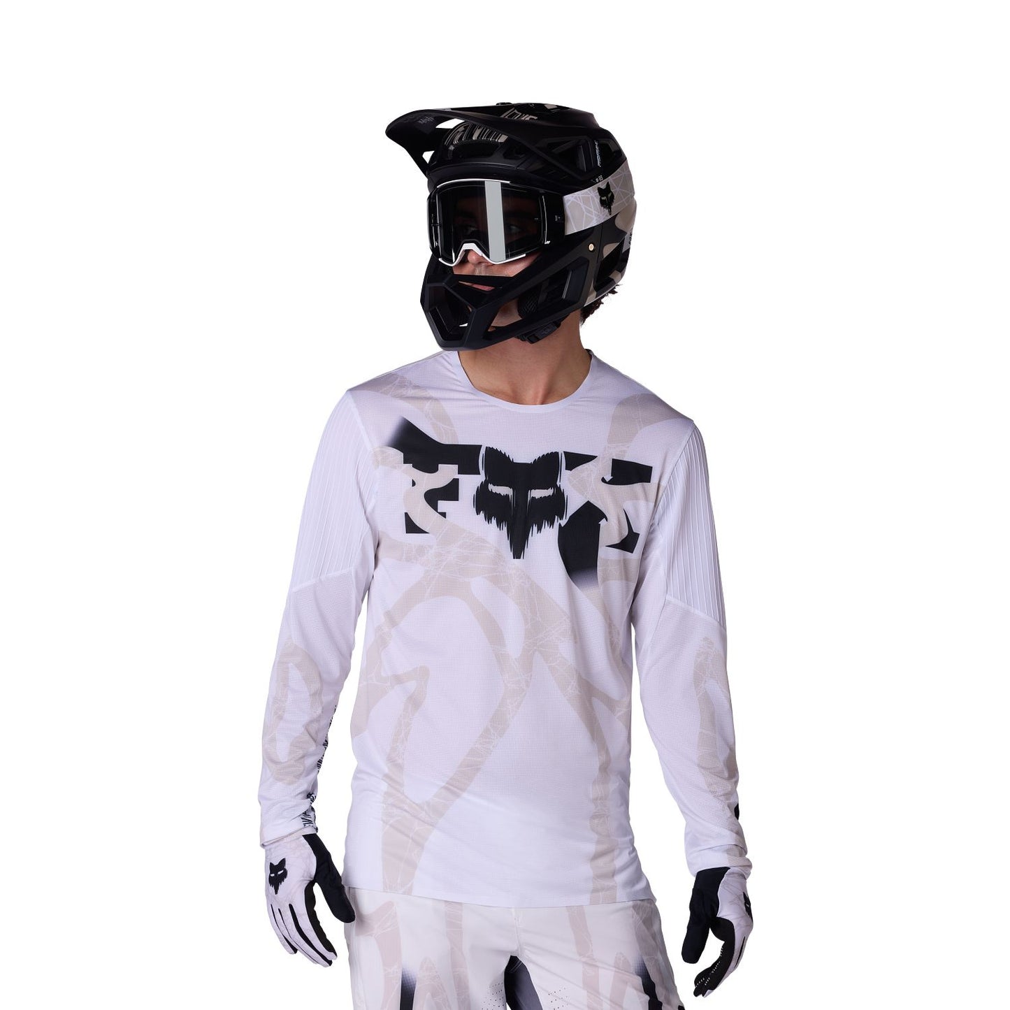 FOX FLEXAIR DIFFUSE SE Long Sleeve Jersey White