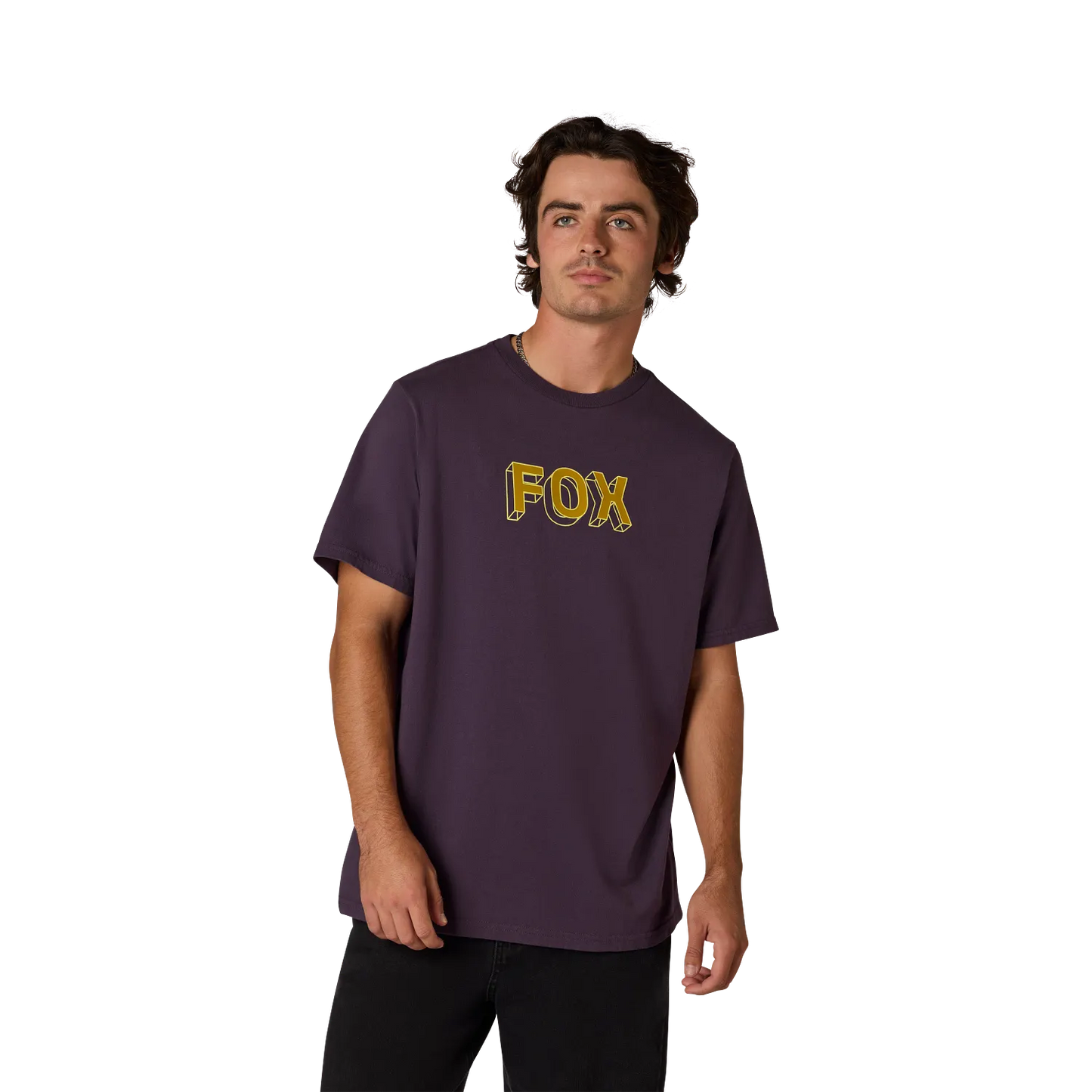 T-Shirt FOX IMAGE PRINT 195 ORIGINAL κοντομάνικο μοβ δαμάσκηνο Perfect