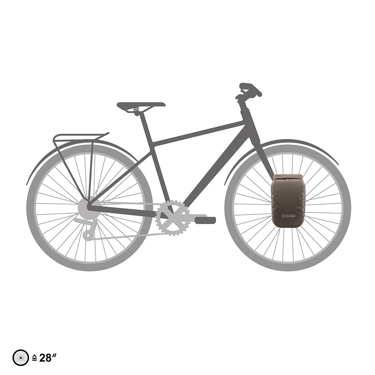 ORTLIEB FORK-PACK τσάντα 5.8 L γκρι