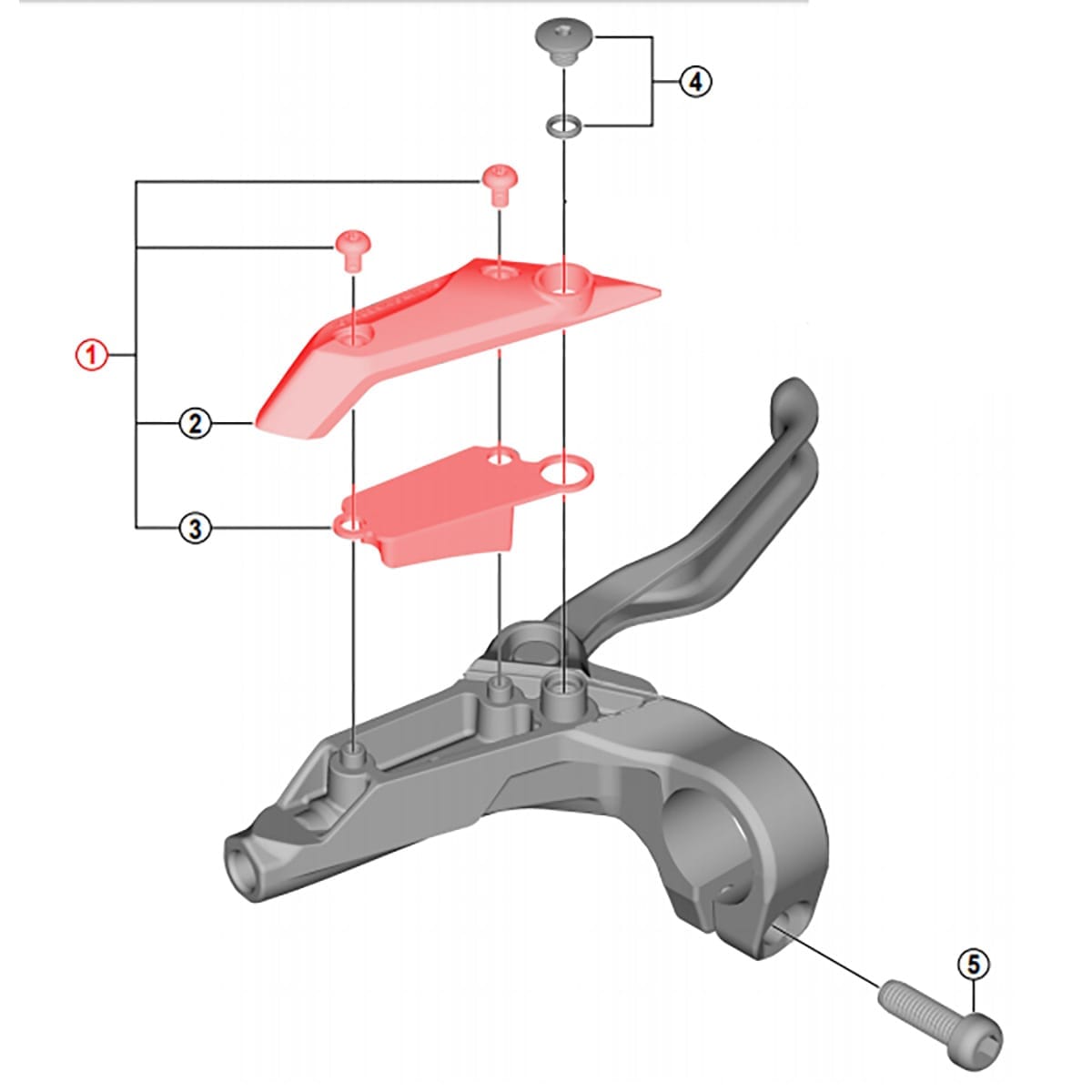Capot et Membrane de Levier de Frein Droit SHIMANO ALTUS BL-M315 #Y8PD98010