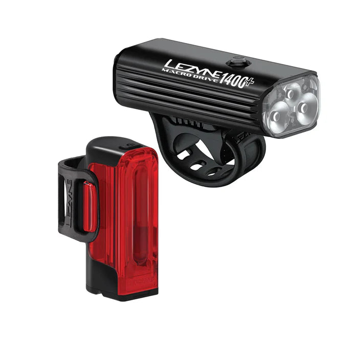 LEZYNE MACRO DRIVE 1400+ / STRIP DRIVE PRO 400+ μπροστινά και πίσω φώτα
