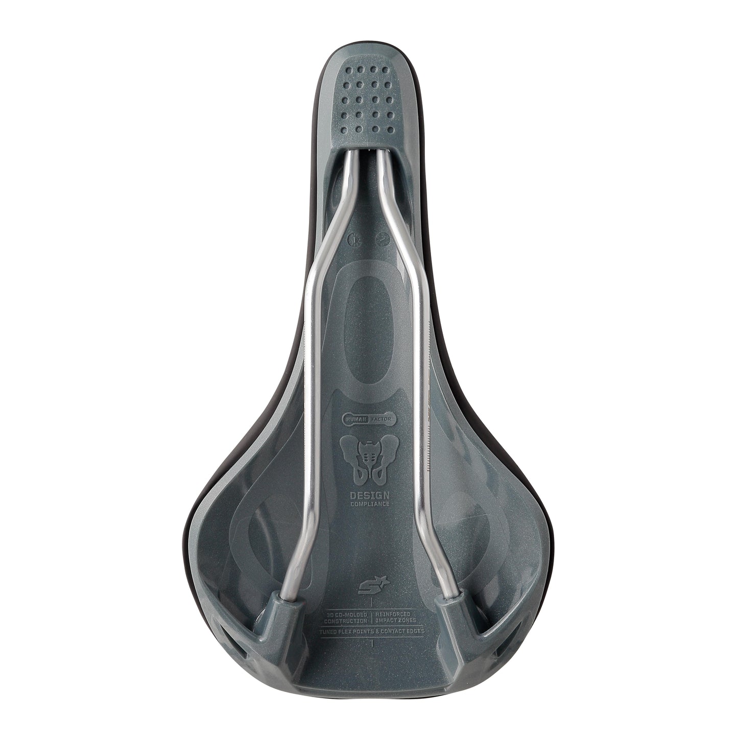 SPANK OOZY 220 144mm Σέλα CrN / Ti Rails Γκρι