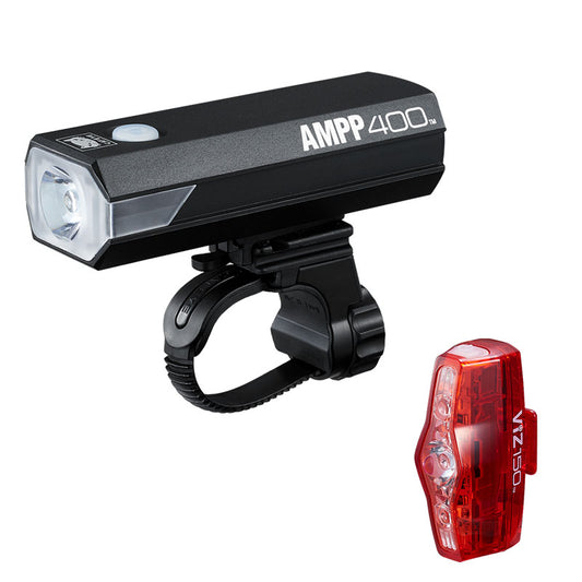 Μπροστινός και οπίσθιος φωτισμός CATEYE AMPP400 & VIZ150