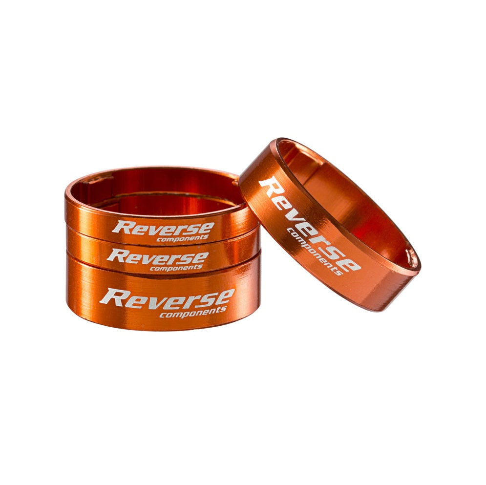 REVERSE COMPONENTS Ultra-Light Aluminum 1"1/8 Steering Spacer Kit, Orange