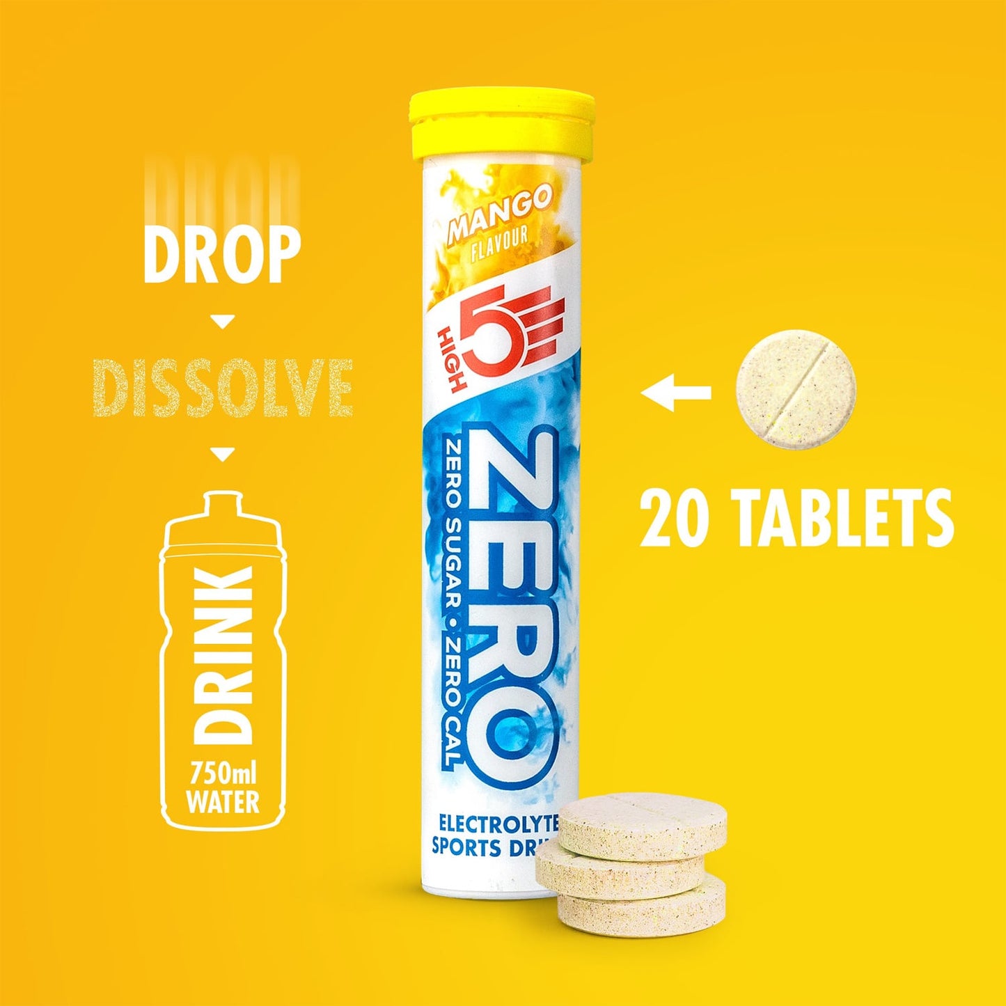 Electrolyte Hydration tablets HIGH5 ZERO (x20) Mango