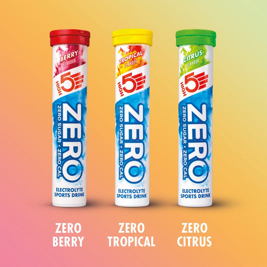 3x20 Pack HIGH5 ZERO Ενυδάτωση ηλεκτρολύτη Φρούτα παστίλιες Κόκκινο/Λεμόνι/Τροπική