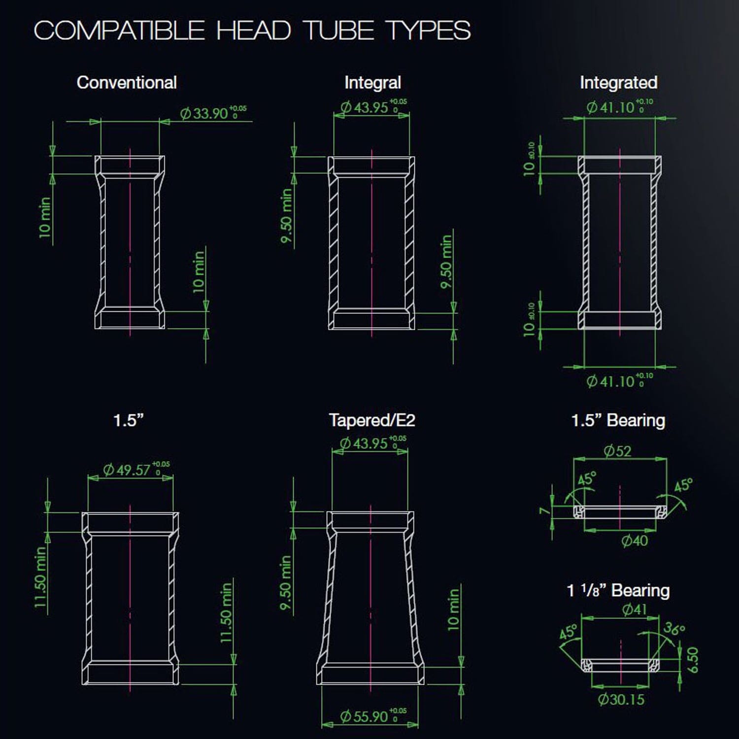 Low bowl for HOPE PICK'N'MIX Semi-Integrated Headset 1,5" ZS56 Black
