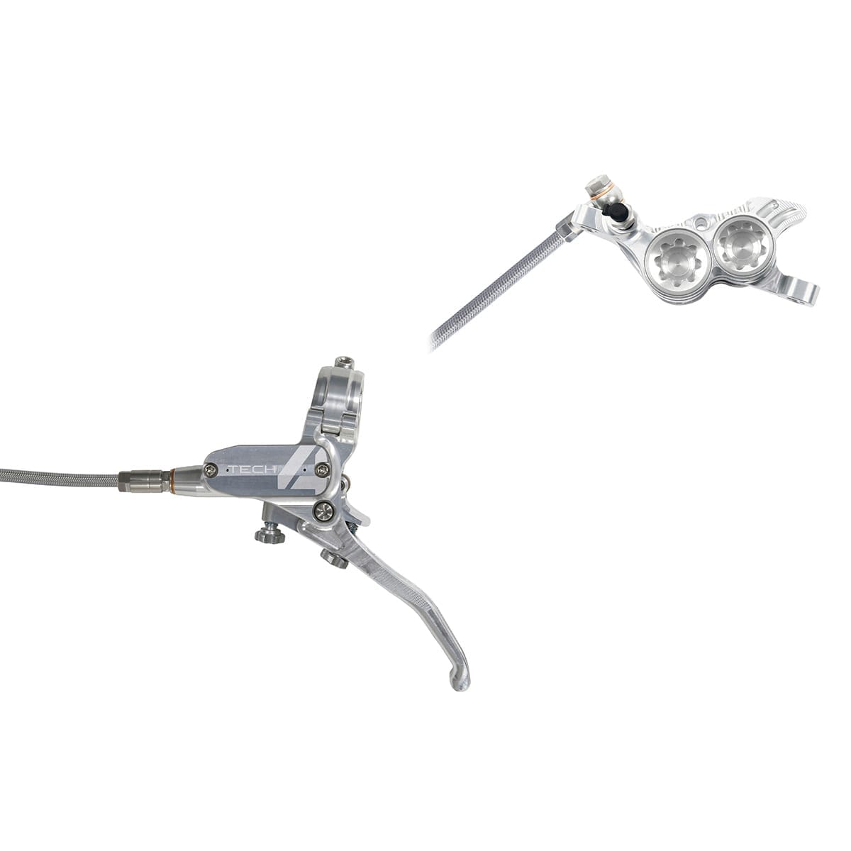 Pair of HOPE TECH 4 V4 Aviation Silver brakes