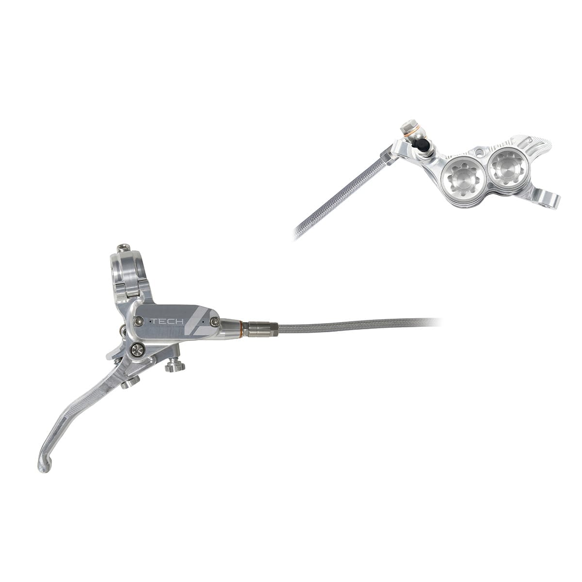 Pair of HOPE TECH 4 V4 Aviation Silver brakes