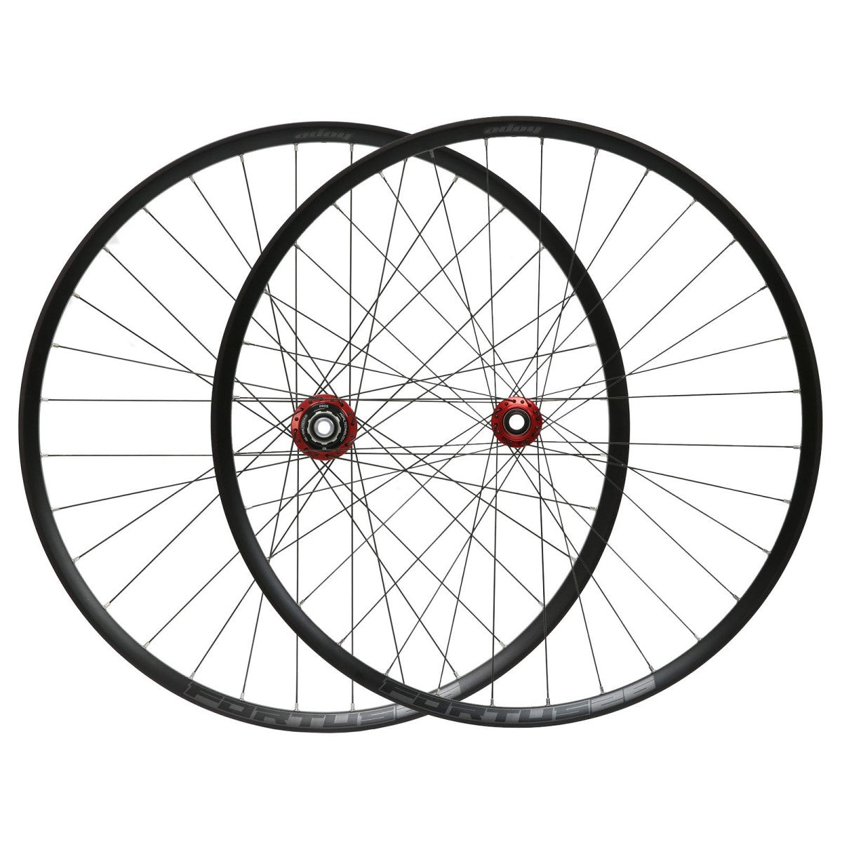 Pair of HOPE FORTUS 26 W 29" PRO 5 Wheels 15X110mm/12x148mm Boost Red