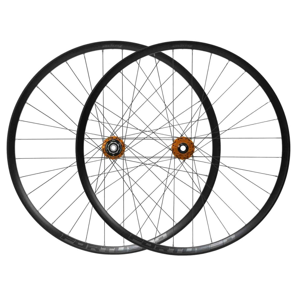 Pair of HOPE FORTUS 30 W 29" PRO 5 Wheels 15X110mm/12x148mm Boost Orange