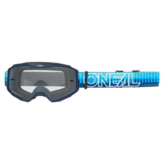 O'NEAL B-10 STRIPED μάσκα μπλε Clear Shield