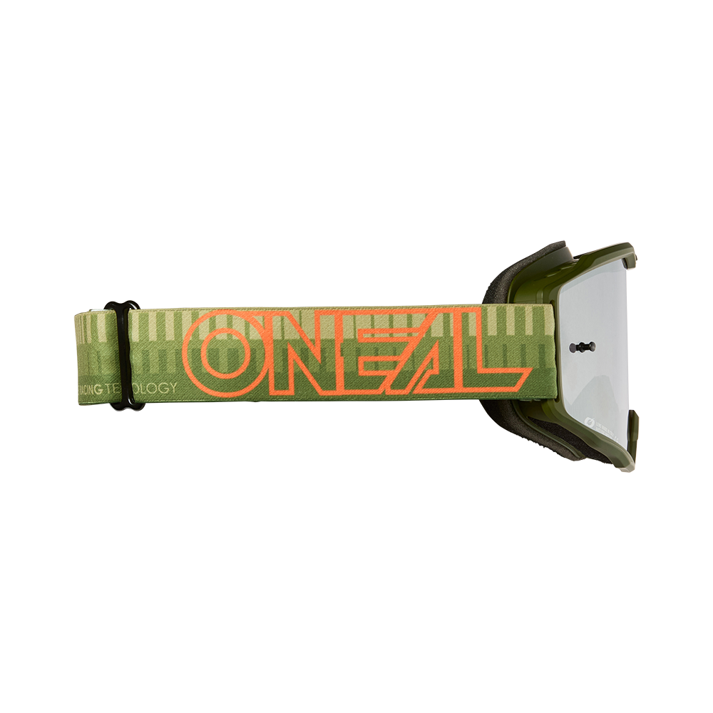 O'NEAL B-10 STRIPED Goggle Green/Orange Silver Mirror Screen