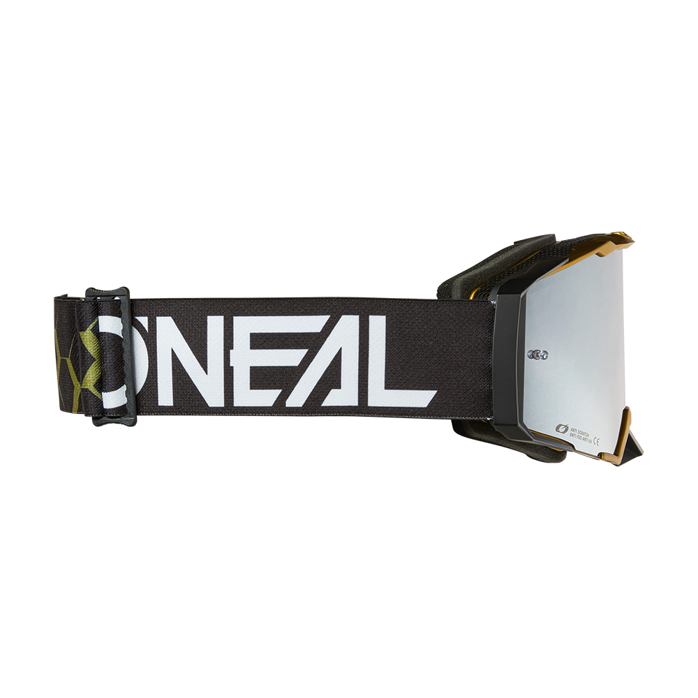O'NEAL B-33 HEXA Goggle Black/Gold Silver Mirror Screen
