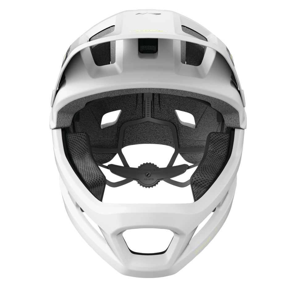 Κράνος MTB ABUS YOUDROP FF Junior Lemon Λευκό