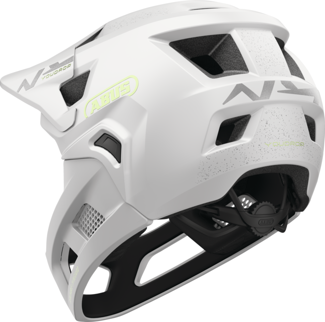 Κράνος MTB ABUS YOUDROP FF Junior Lemon Λευκό