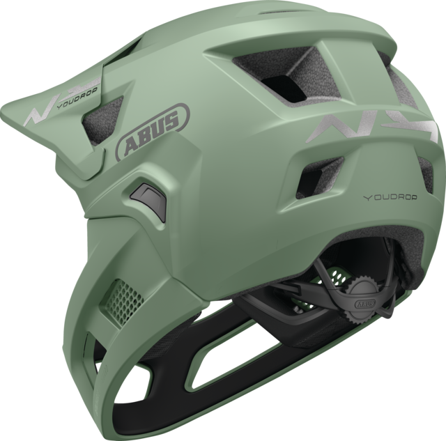 Κράνος MTB ABUS YOUDROP FF Junior Mist Πράσινο