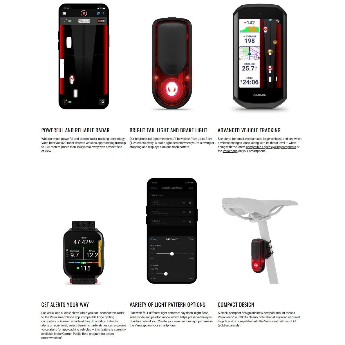 Πίσω φωτισμός GARMIN VARIA REARVUE 820