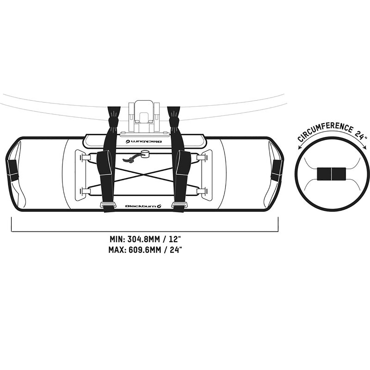 BLACKBURN OUTPOST ELITE HB ROLL 14 L τσάντα τιμονιού μαύρο