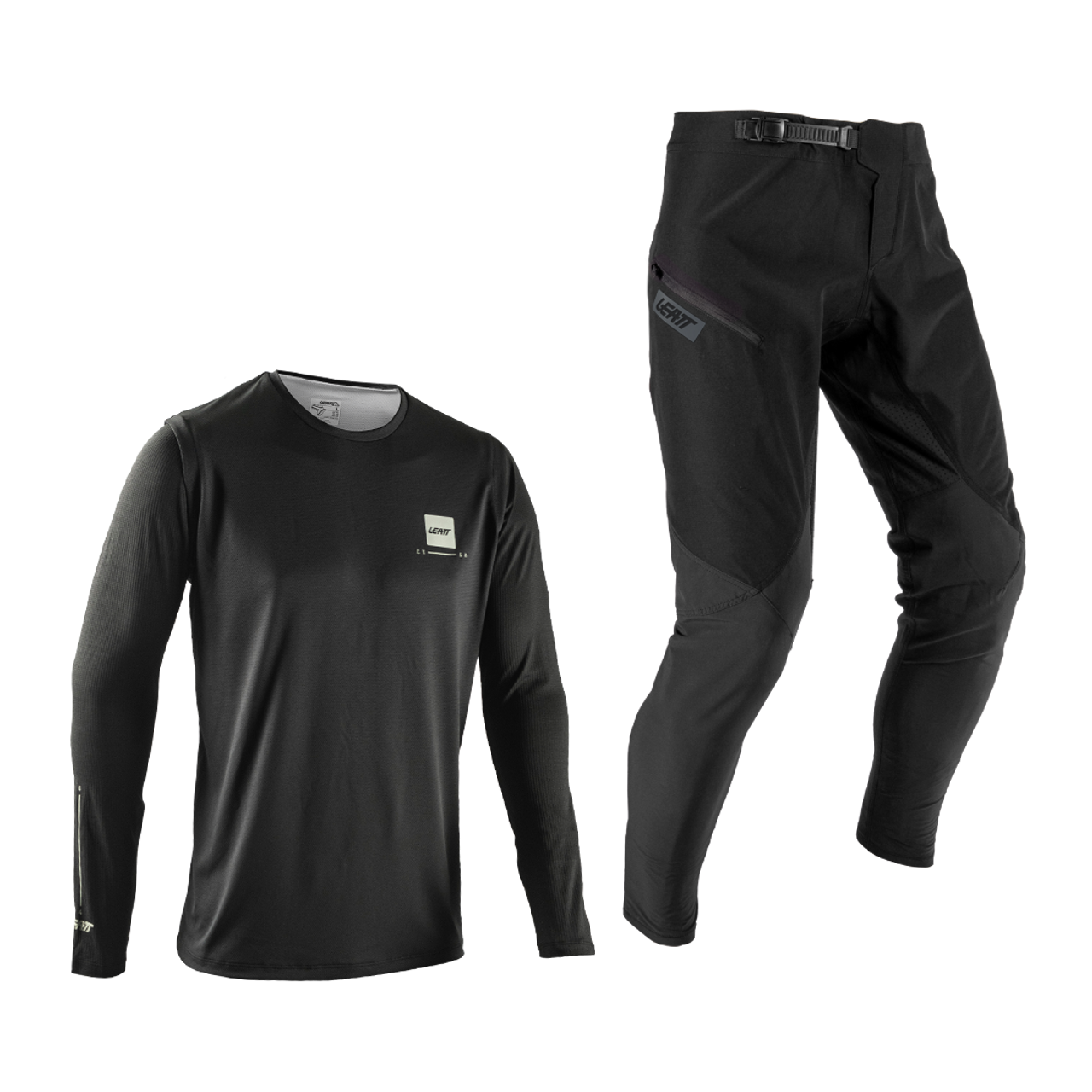 LEATT MTB GRAVITY 1.0 Junior Jersey + Pants Kit Μαύρο