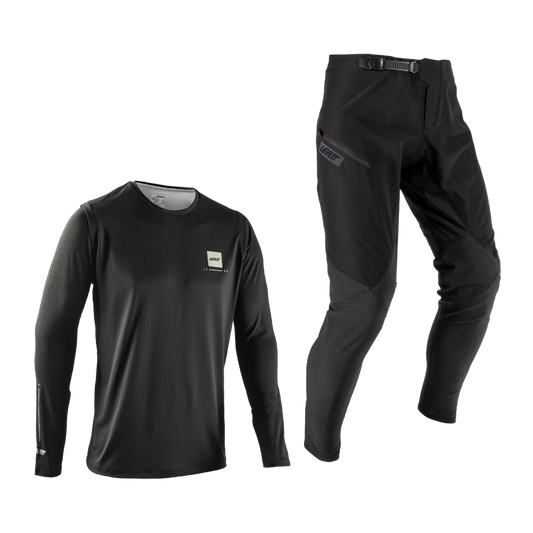 LEATT MTB GRAVITY 1.0 Junior Jersey + Pants Kit Μαύρο