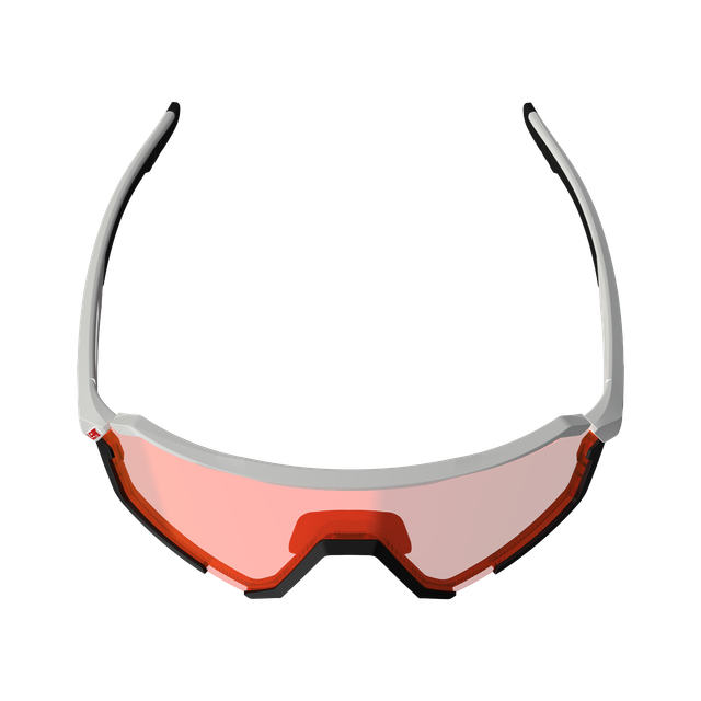 Lunettes LEATT RIDEVIZ PRO LARGE Blanc Verre Crystal Iriz Rouge