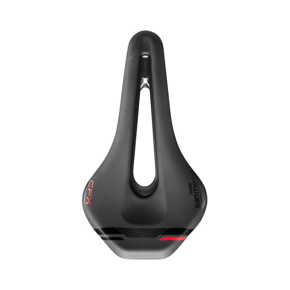 Σέλα SAN MARCO GROUND SHORT OPEN-FIT CARBON FX 140mm Μαύρο