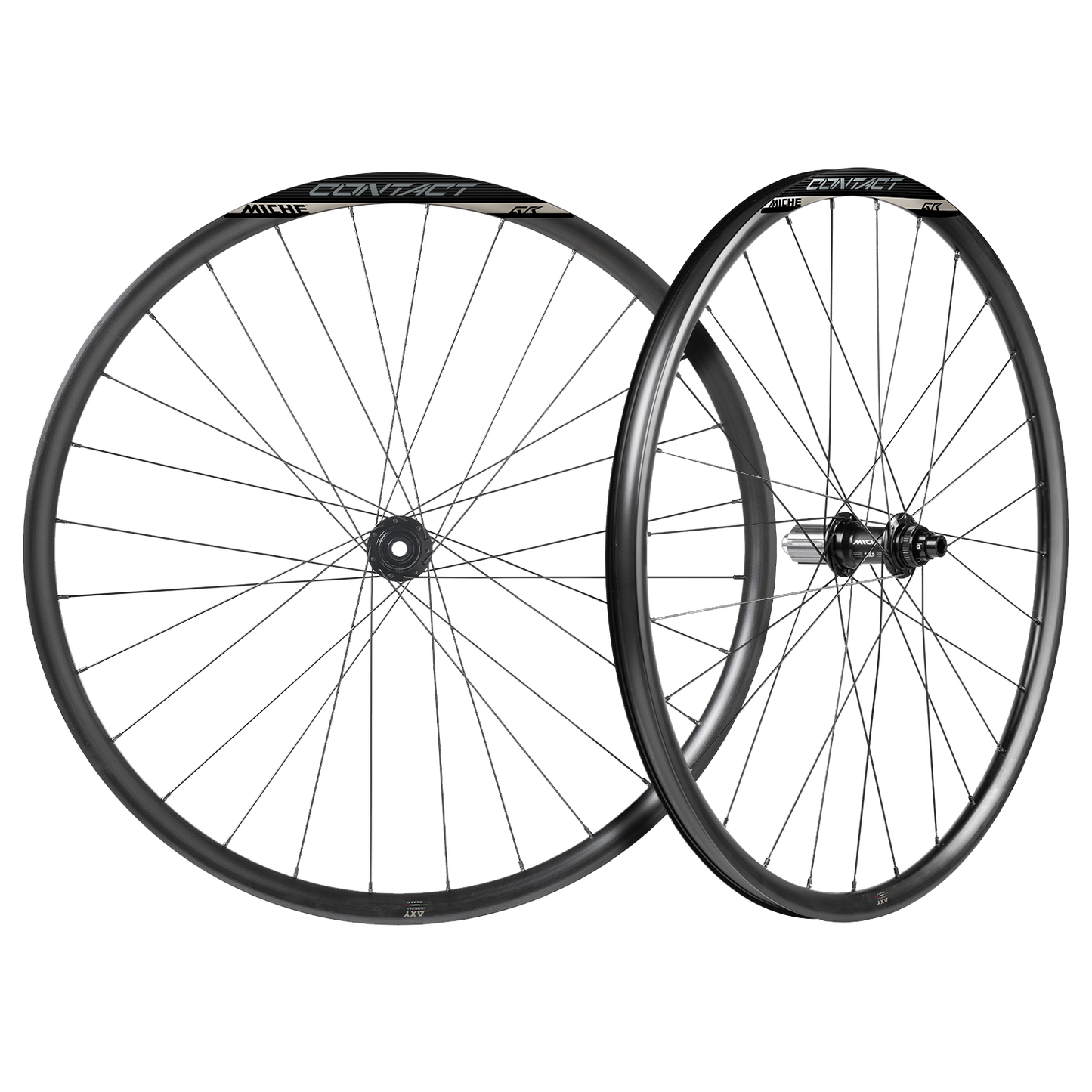 Pair of MICHE CONTACT GR DISC wheels with tires (Center Lock)