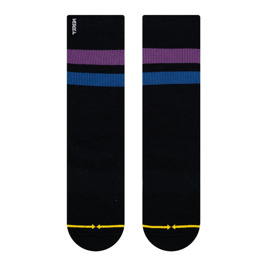 MERGE4 REPREVE SUBLTE GRAPE BLACK socks