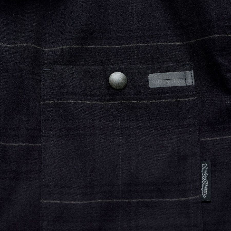 TROY LEE GRIND DESIGNS FLANNEL PLAID Carbon Τεχνικό πουκάμισο