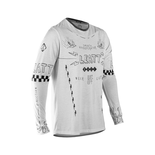 LEATT MTB Gravity 3.0 Long Sleeve Jersey Λευκό