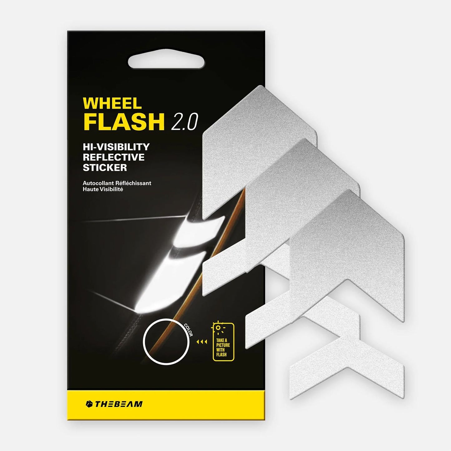 THE BEAM WHEEL FLASH 2.0 Reflective Stickers Silver