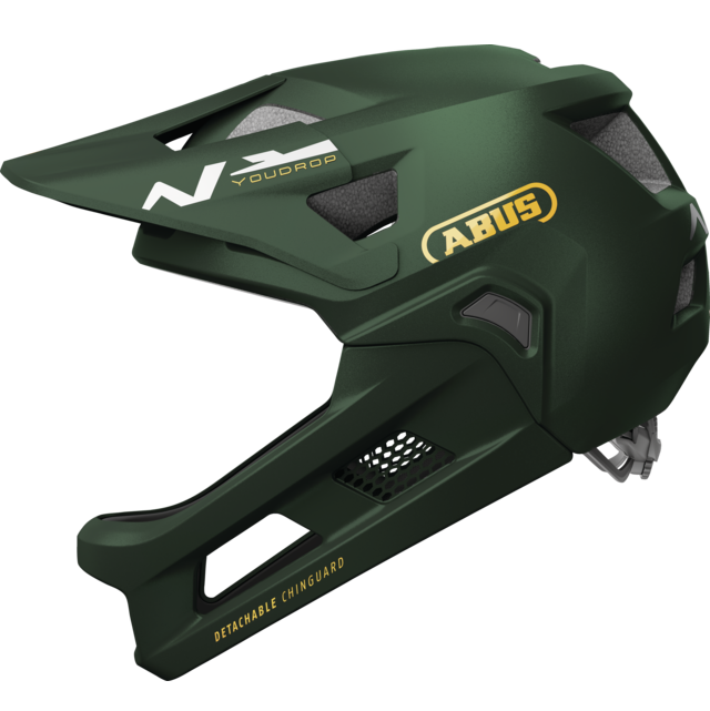 ABUS YOUDROP FF Junior Moss Green Mountain Bike Helmet
