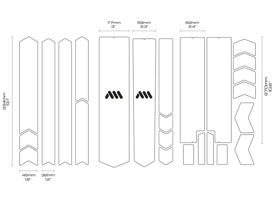 Αυτοκόλλητο προστατευτικό πλαισίου ALL MOUNTAIN STYLE TOTAL Transparent