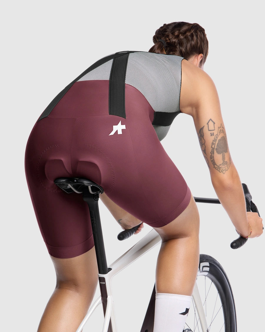 ASSOS UMA GT S11 Women's Burgundy Red Bib Tight