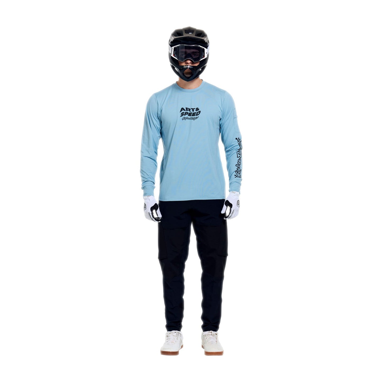 TROY LEE DESIGNS RUCKUS RIDE WAVES Jersey Μακρυμάνικο Μπλε