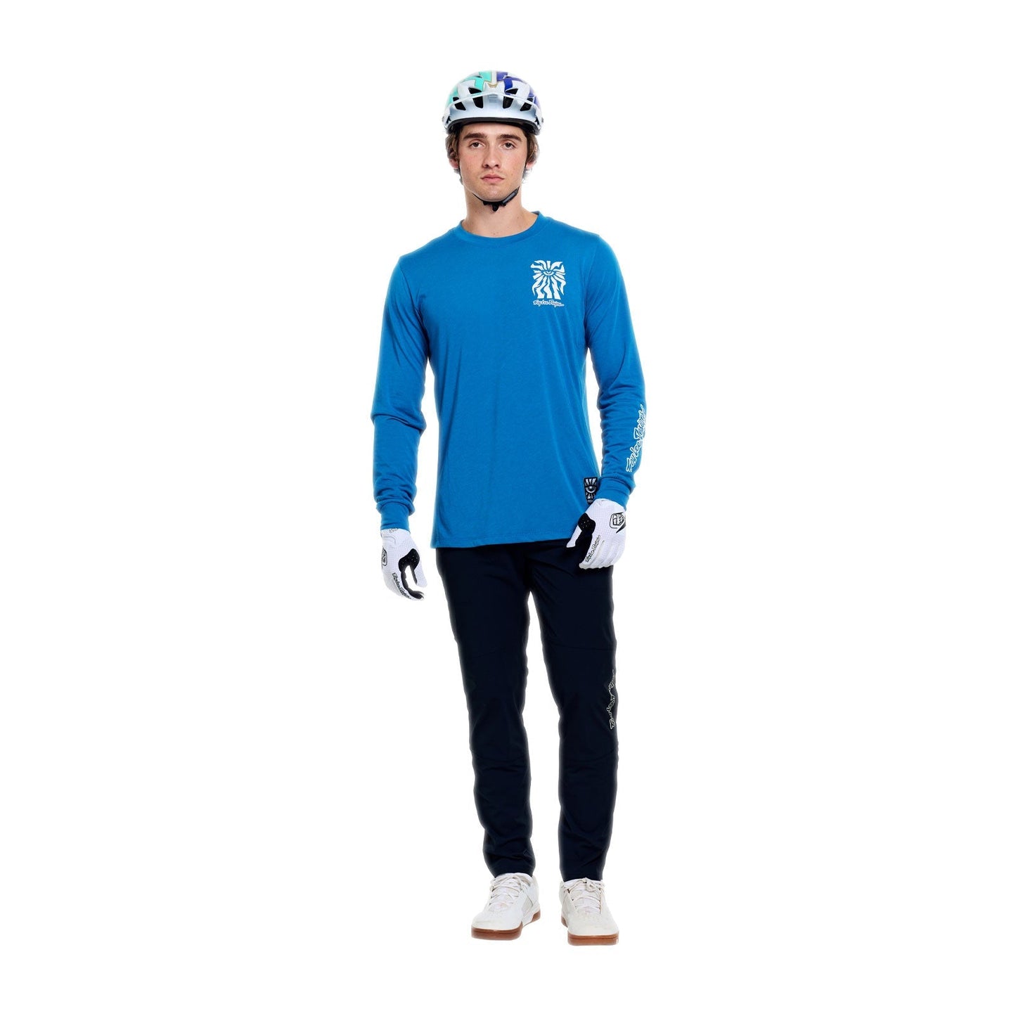 TROY LEE DESIGNS SKYLINE RIDE ONE EYE AERO Jersey Μακρυμάνικο μπλε