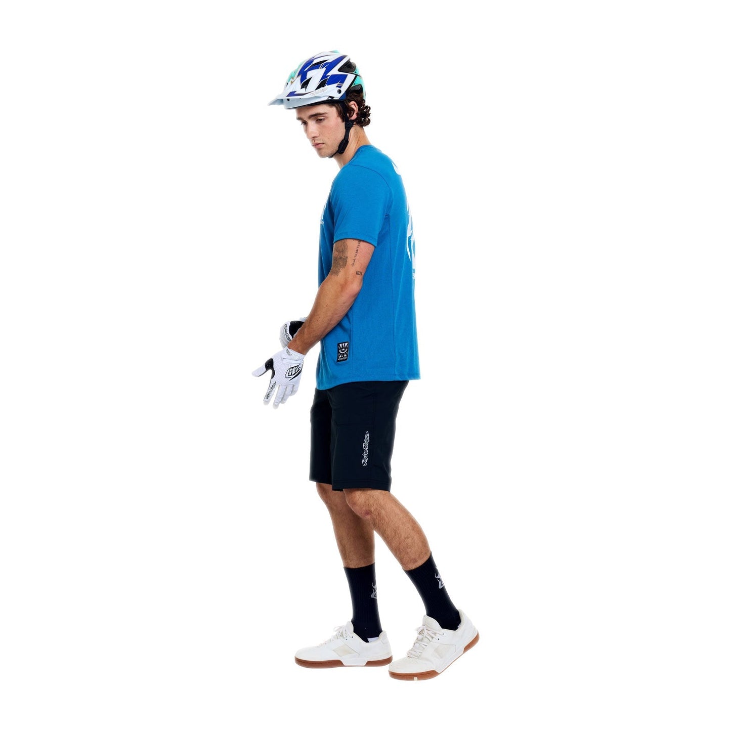 TROY LEE DESIGNS SKYLINE RIDE ONE EYE AERO Jersey Κοντομάνικο Μπλε