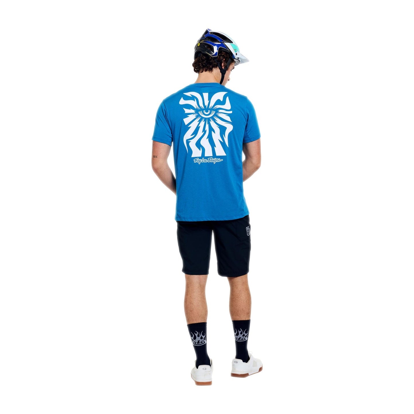 TROY LEE DESIGNS SKYLINE RIDE ONE EYE AERO Jersey Κοντομάνικο Μπλε