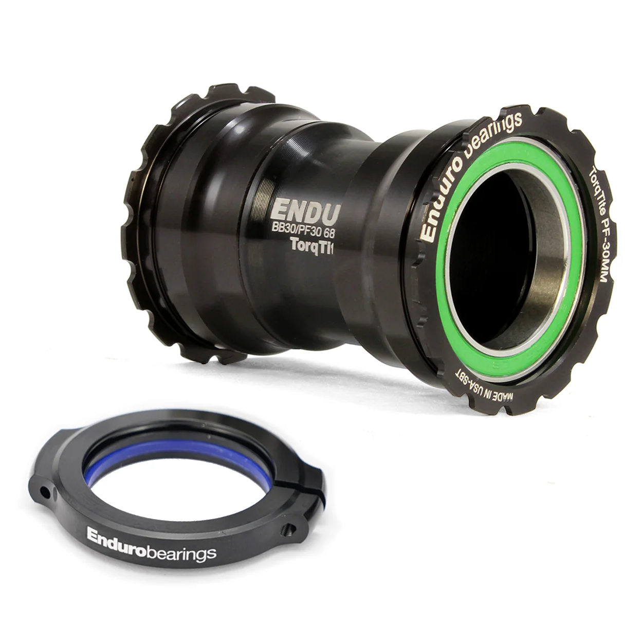 ENDURO BEARINGS TorqTite PF30 bottom bracket 30mm axle (Narrow) Inox Black