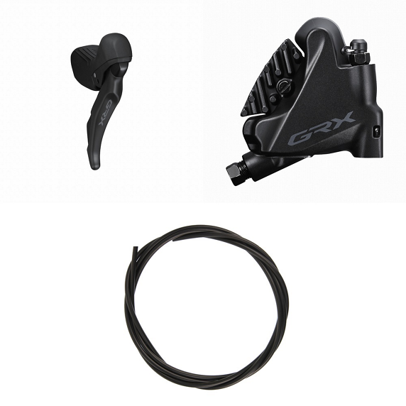 Δεξιά Μανέτα και Οπίσθια Δαγκάνα SHIMANO GRX ST-RX610 + BR-RX400 Flat Mount 12V