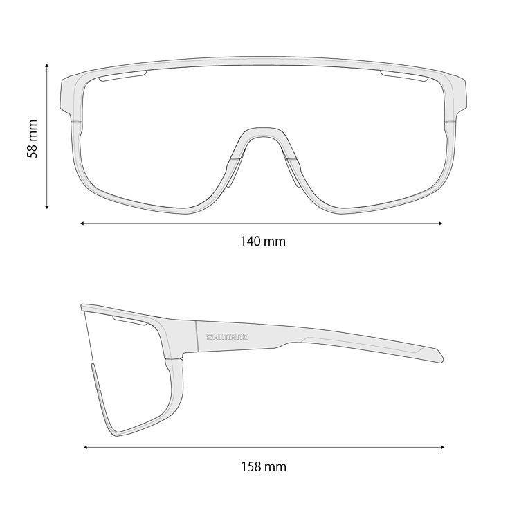 SHIMANO PULSAR 3 Μαύρο ματ γυαλιά εκτός δρόμου Ridescape Off Road