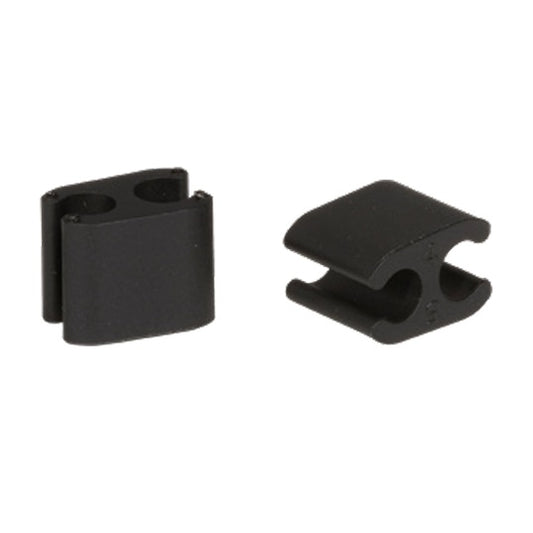 Σετ 10 κλιπς καλωδίων ELVEDES Duo Μαύρο 4.1mm/5mm Πλαστικό