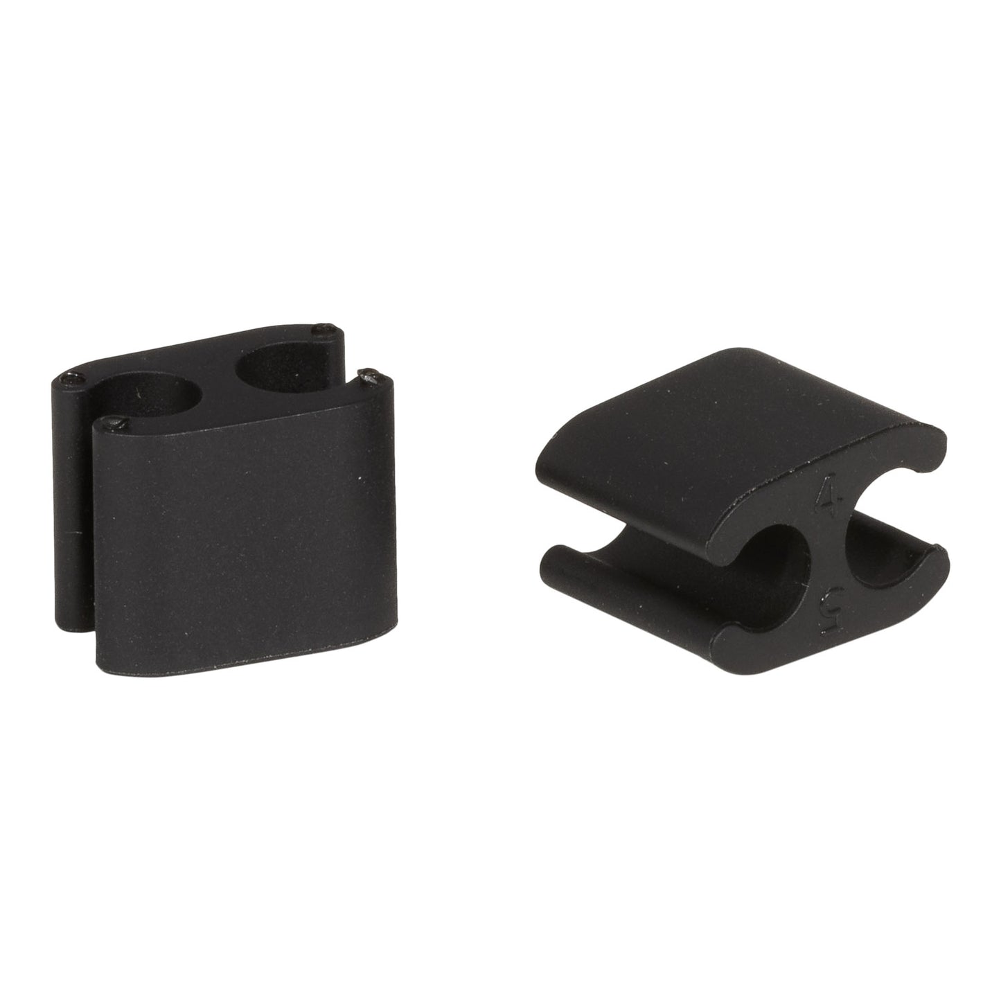 Σετ 10 ELVEDES Clips Duo Μαύρο 5mm/5mm πλαστικά καλώδια