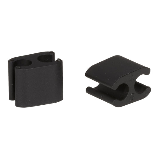 Σετ 10 ELVEDES Clips Duo Μαύρο 5mm/5mm πλαστικά καλώδια
