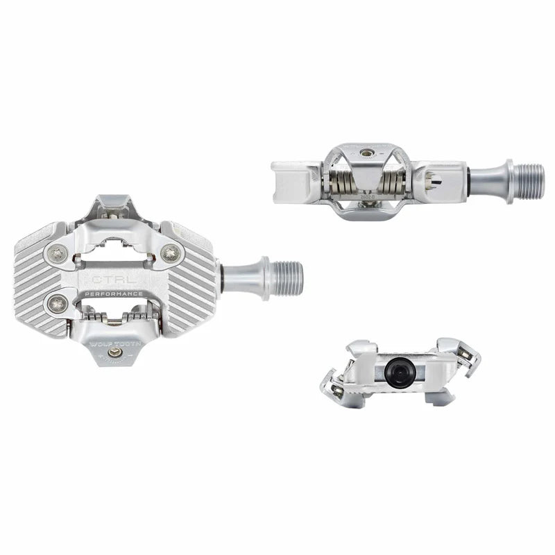 WOLF TOOTH CTRL TRAIL PERFORMANCE Clipless Pedals, Silver